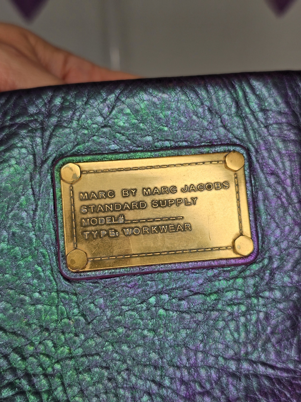 Marc by Marc Jacobs Iridescent Green and Purple Wristlet - Picture 5 of 6